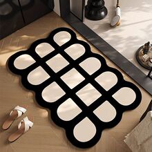 北歐簡約風軟硅藻泥地墊吸水防滑墊子浴室門墊衛生間加厚腳墊批發
