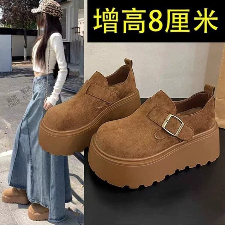 Популярные женские туфли без застежек на толстой подошве в стиле Birkenstock, новые популярные повседневные лоферы весны 2025 года.