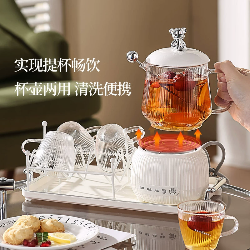 Здоровый чайник полностью автоматический кнопочный высокий borosilicate стекло офисное цветочное чайник SW-15YJ33