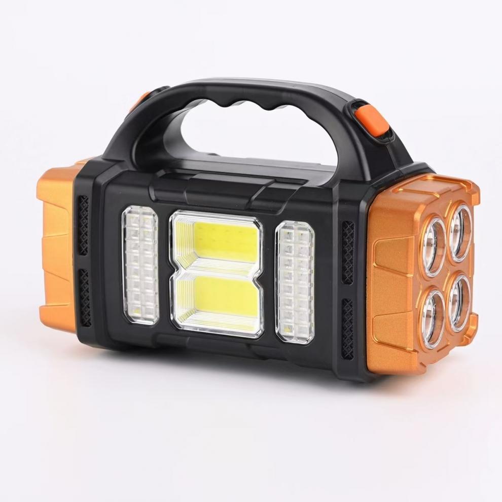 Solar-Powered Strong Light Flashlight Searchlight Portable Ultra-Bright Multifunctional Durable Small Portable Emergency Long-Lasting Outdoor Use