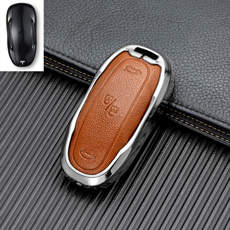 자동차 키/실버-다크 브라운