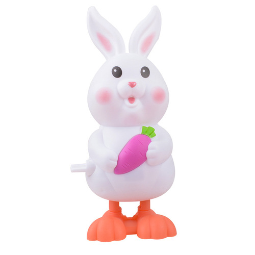 Wind-up toy jumping long-eared rabbit simulation animal infant toys cute educational baby learning crawling stall wholesale