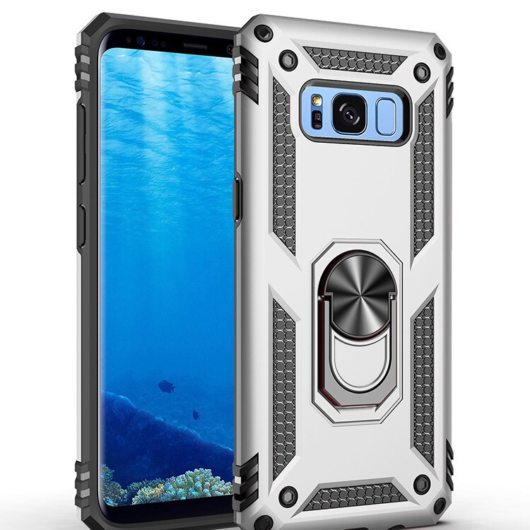 New applicable SAM S8 Army anti-fall bracket armor phone case Samsung S8 plus car ring magnetic suction