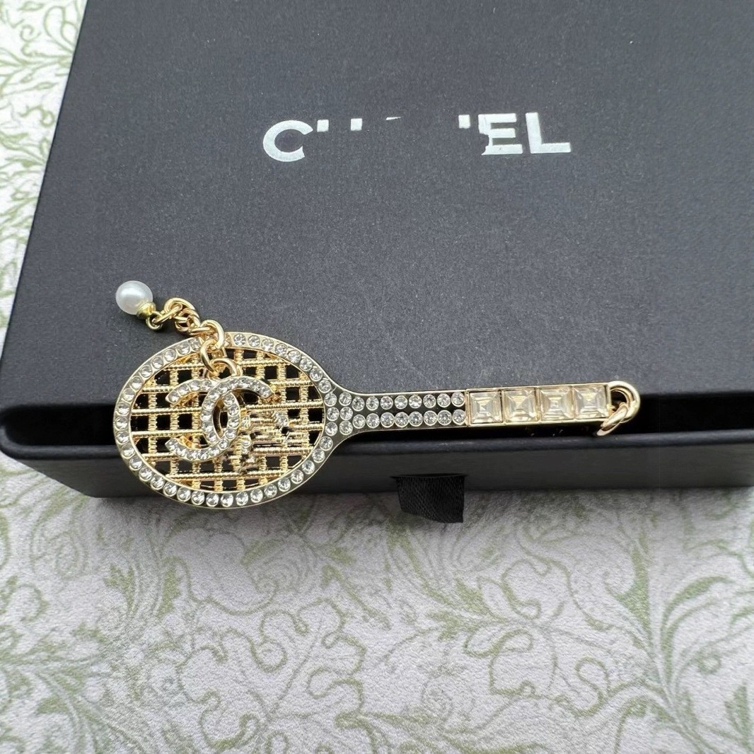 Xiaoxiangjia 25 New Diamond Tennis Racket Bag Keychain Metal Cute Male and Female Couple Bag Keychain Pendant