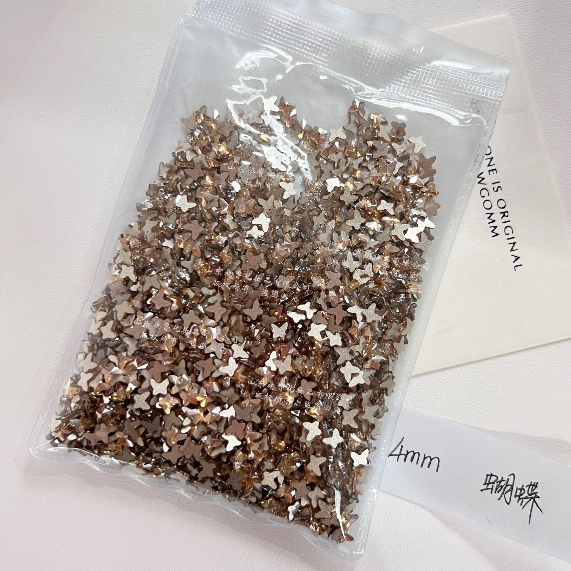 샴페인 [나비] 4*4mm