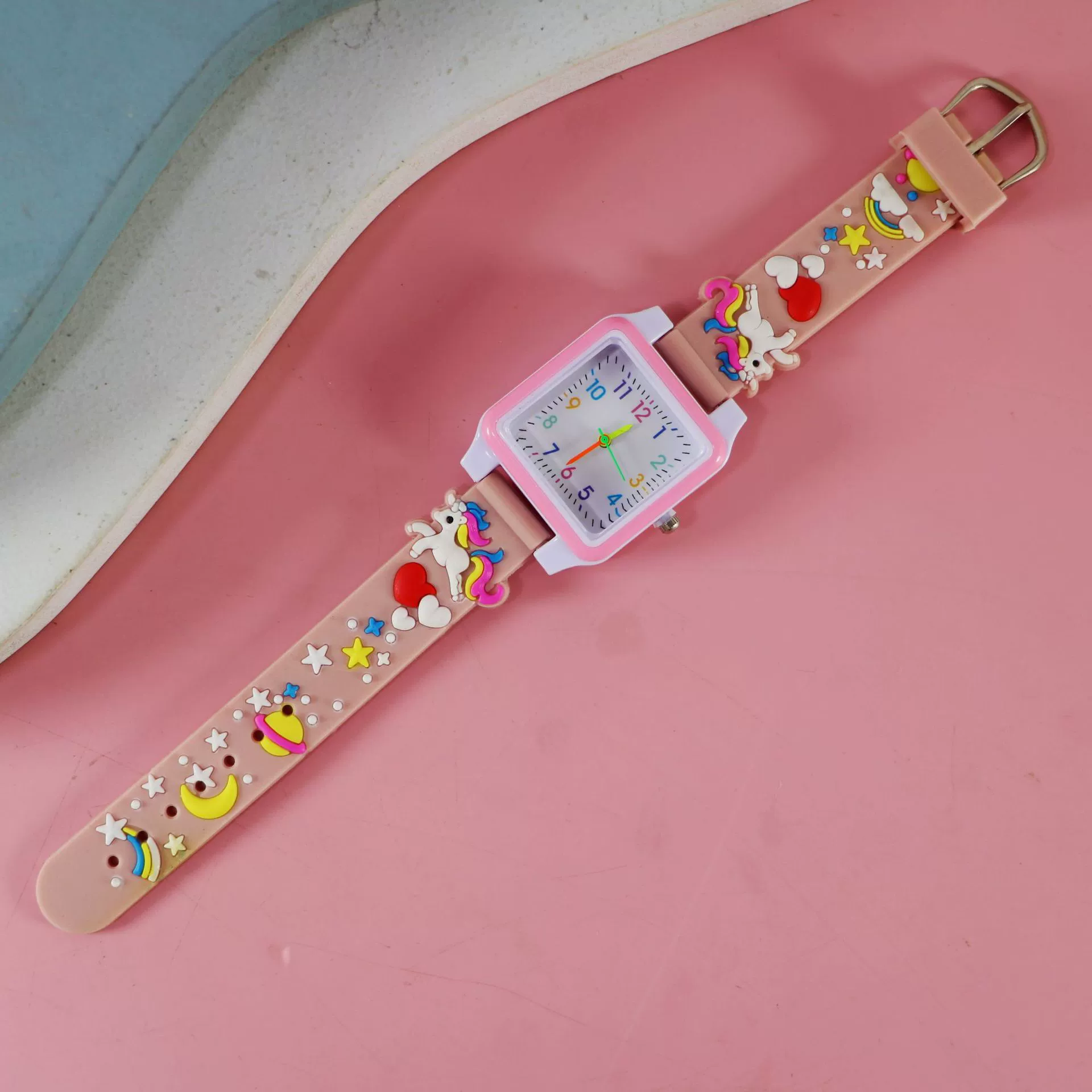 Silicone children's watch with gears, children's quartz watches