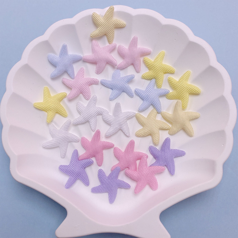 Fresh Fabric Marine Series Accessories Mermaid Starfish Shell Decoration DIY Hairpin Bag Hat Material Fresh Fabric Marine Series Accessories Mermaid Starfish Shell Decoration DIY Hairpin Bag Hat Material