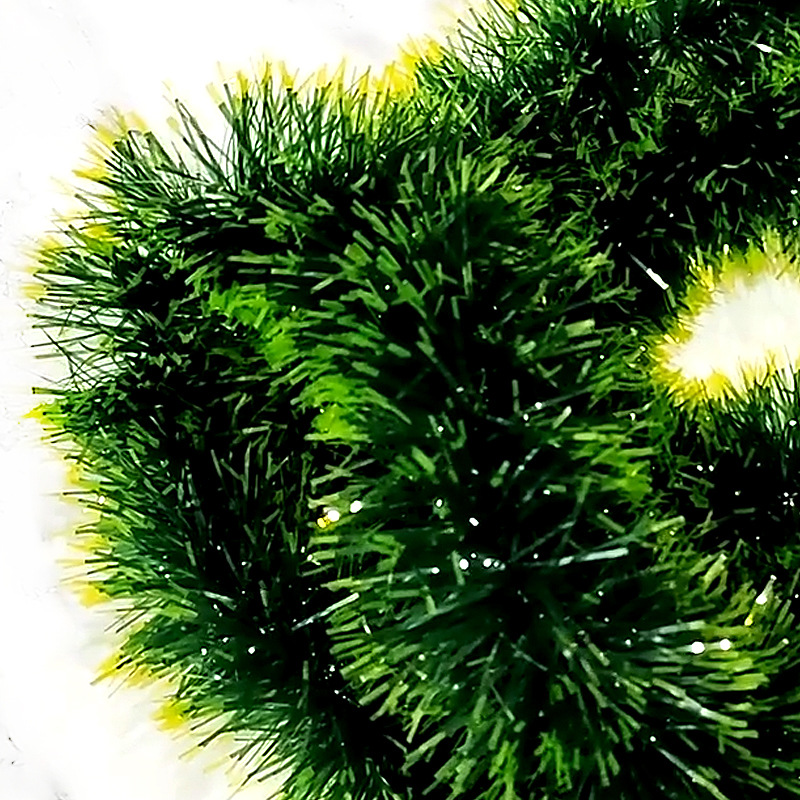 tira de Navidad tira de color verde verde borde de pinas columnar tira de lana decoración de la fiesta de Navidad