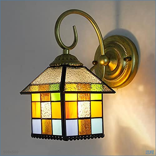 Baohua Tiffany moderno color minimalista lámpara de pared dormitorio lámpara de noche pasillo de estilo europeo salón lámpara de pared de fondo