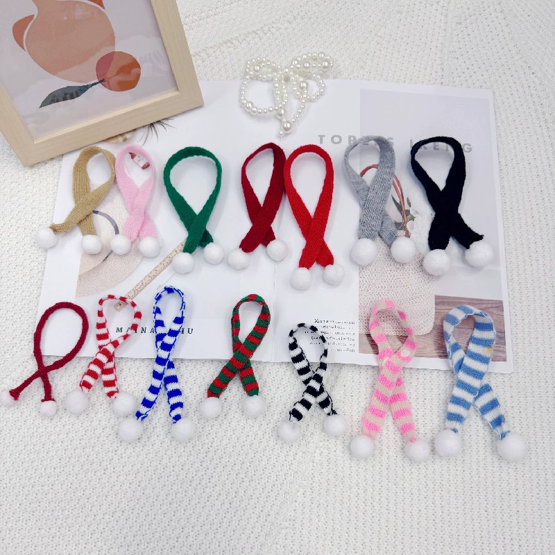 Иу поставка мини-полоска рождественская шапка шерстяной шар декоративные подвески фестиваль трикотажные сумки DIY аксессуары