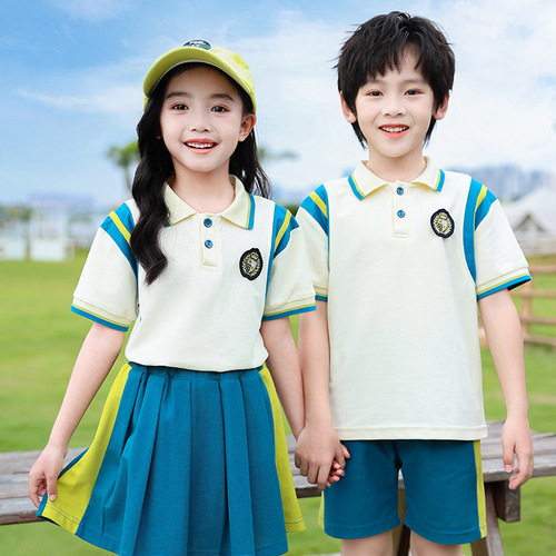 School uniform set for kindergarten: comfortable, loose-fitting, sports class uniform, performance uniform, teacher uniform, two-piece set
