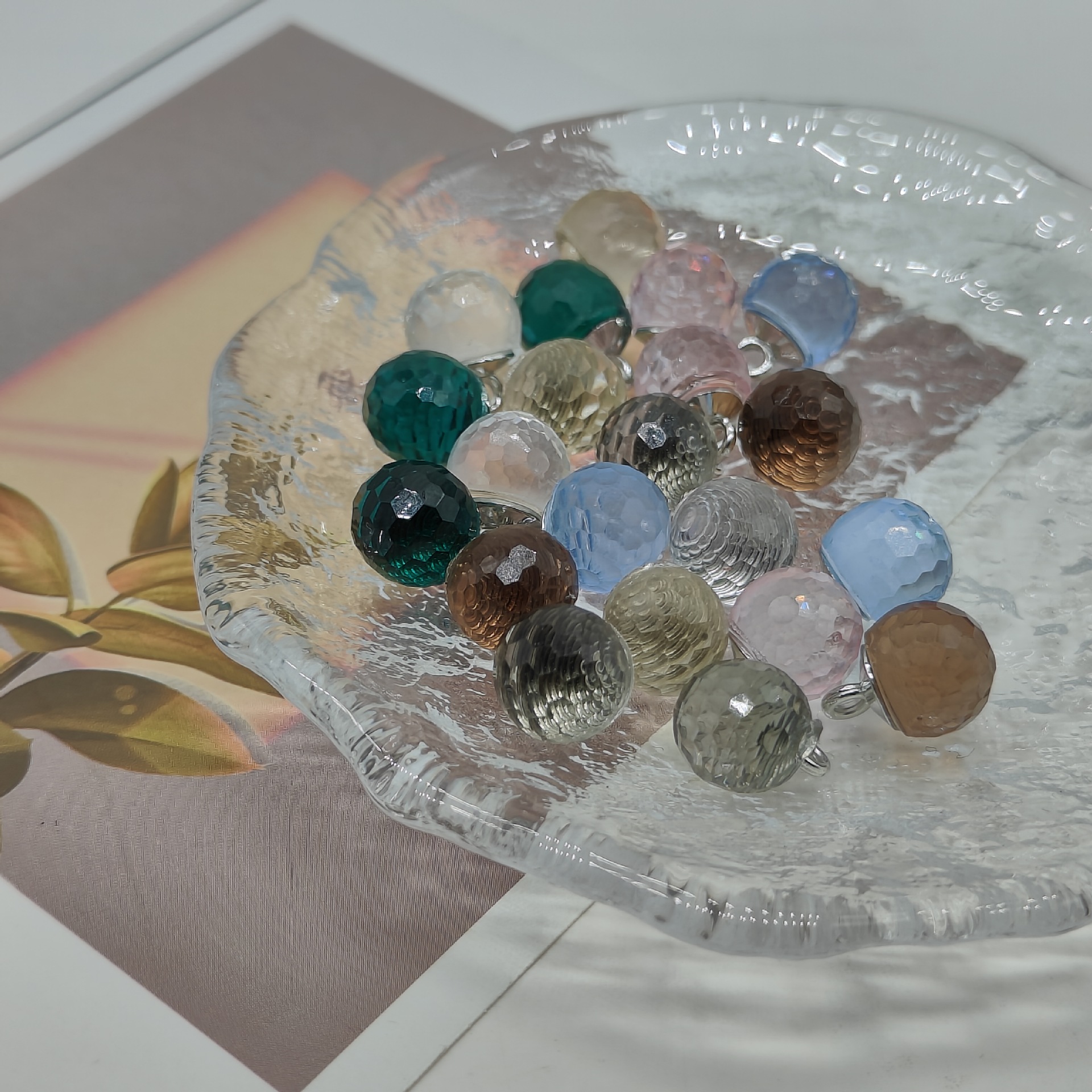 /JIAYAO/Resin imitation gemstone buttons chiffon lining buttons silk…