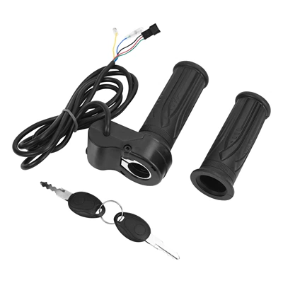 Universal Electric Vehicle Handlebar Without Screen, Large Lock, Speed Control Throttle Grip, Electric Vehicle Assist Parts (Other Electric Vehicle Accessories) - black