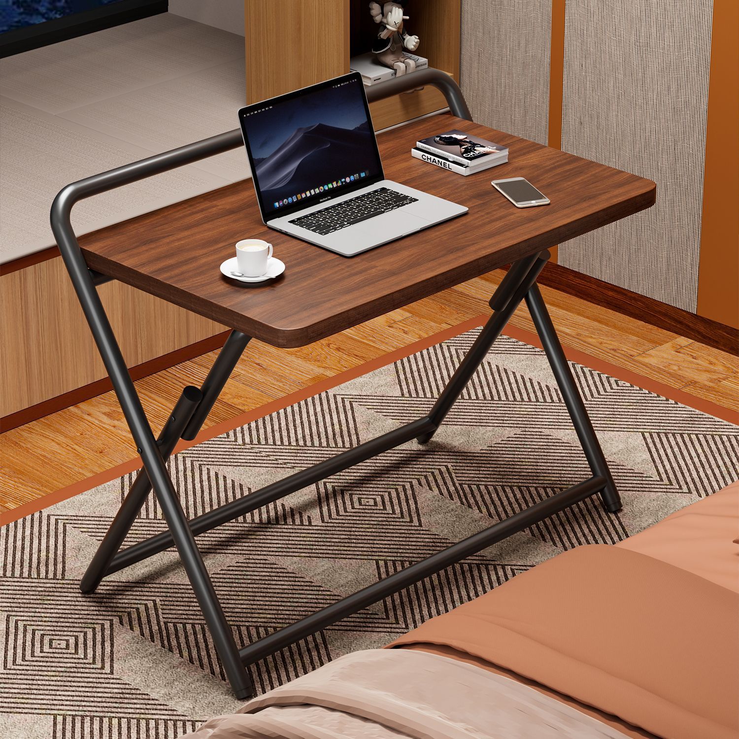 Foldable Desk Small Apartment Computer Desk Student Home Writing Desk Bedroom Bedside Small Table Simple Office Desk