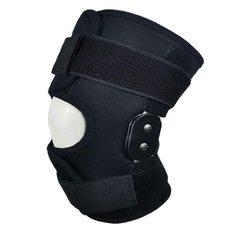 Factory price wholesale aluminum alloy bracket support sports knee pads magic belt compression support knee pads joint hinge knee pads