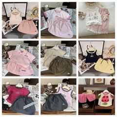【セットコレクション】チャイルドスターラウンド子供用ベビー女の子サマースーツ韓国風おしゃれ夏ツーピースセット