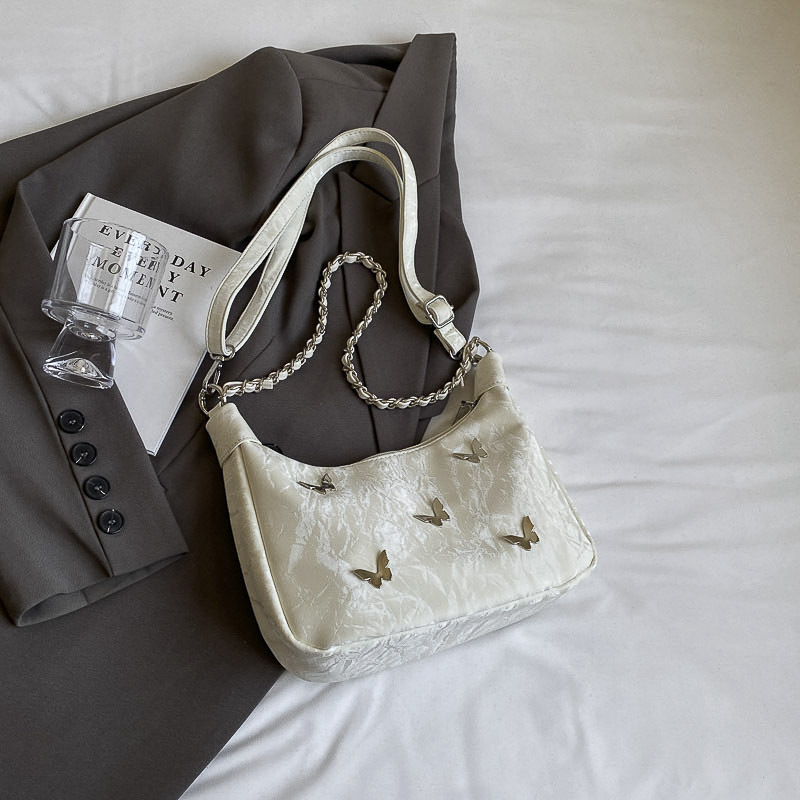 Nicho Zhong bolso de diseño casual para mujeres 2024 bolso de hombro de mariposa de verano nuevo bolso de gran capacidad