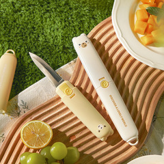 Kitchen fruit peeler peeling knife melon fruit small knife home use peeler portable stainless steel knife multi-function two-in-one