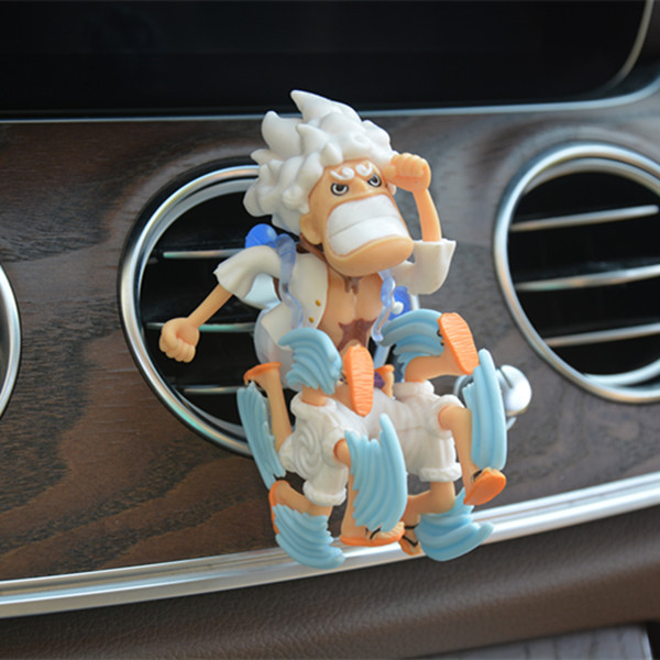 Una pieza de coche decoración hecha a mano accesorios de salida de aire dibujos animados Dibujos Animados Nika Luffy perfume TikTok caja ciega regalo