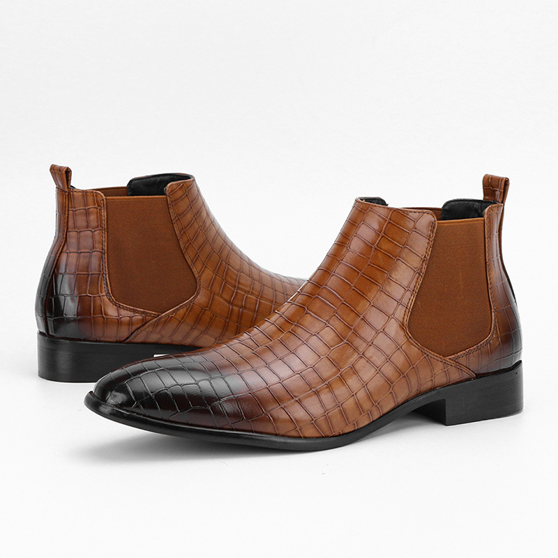 Stivali da uomo Scarpe da uomo con testa quadrata piccola tutti gli stivaletti da uomo alla moda_voghion.com