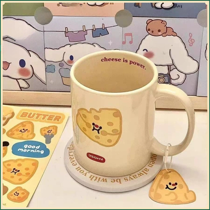 Подарочная новая пара марки Mark ceramic sisters милый сыр с крышкой день рождения напиток воды сливки чашка высокий внешний вид