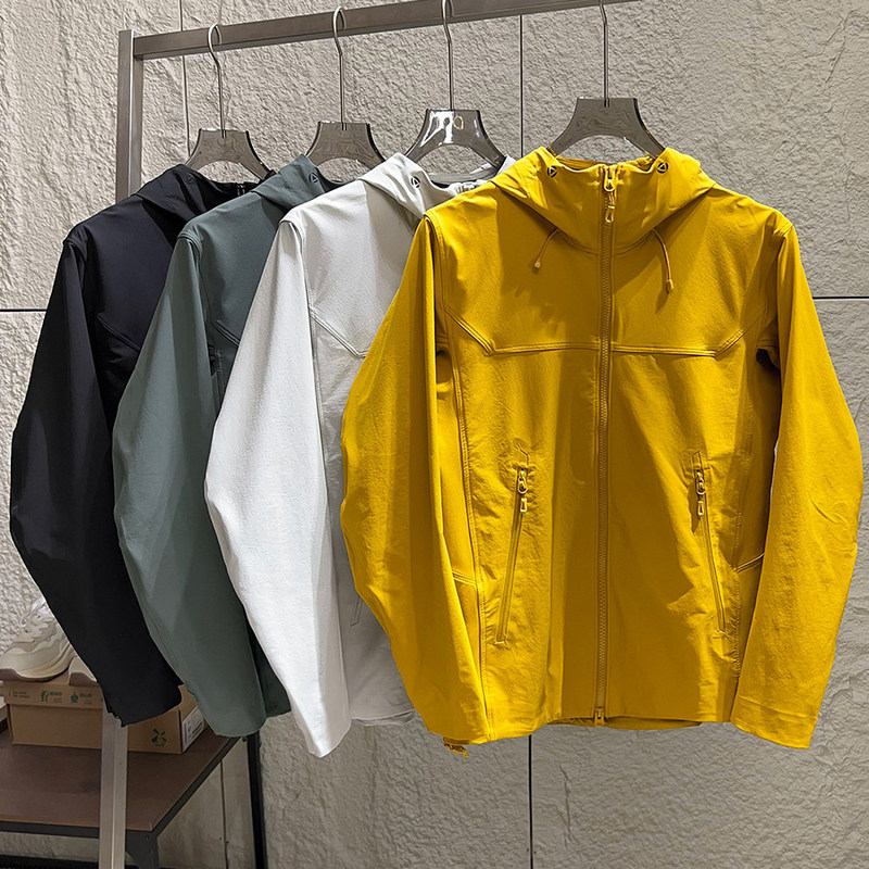 Commuting Softshell Series! 3D Three-Dimensional Cut Spring Season Unisex Hooded Windproof and Water-Resistant Jacket