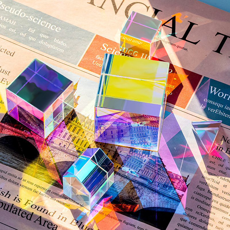Factory Outlet Sun Catcher Color Prism Electroplated Crystal Glass Ornaments Suncatcher Light Cube Factory Outlet Sun Catcher Color Prism Electroplated Crystal Glass Ornaments Suncatcher Light Cube