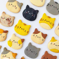 DIY クッキー型かわいい漫画猫魚クッキープリント型アルミ合金フォンダンベーキングツール