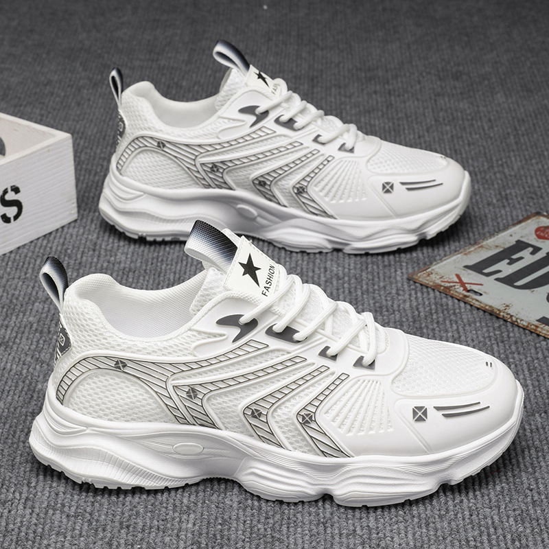 Zapatos de verano para hombres, nuevos zapatos de malla transpirables, zapatos deportivos para hombres, zapatos casuales de plataforma de todo fósforo, zapatos de papá para correr