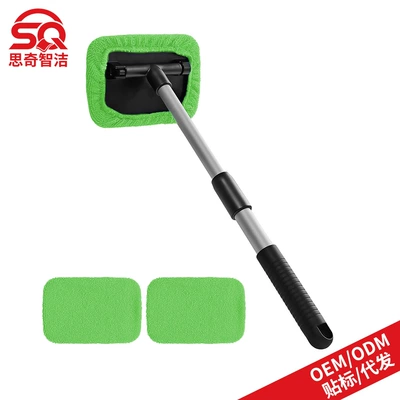 Cleaning Brush Factory Wholesale Car cleaning tools - 1-square-plate-plastic-piece-3-green-cloth-covers