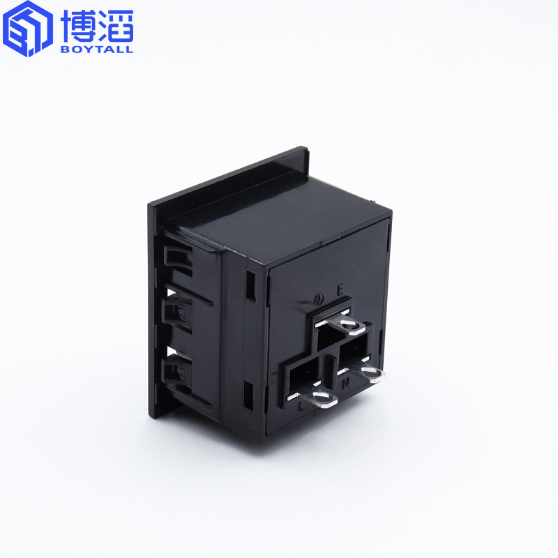 Botaо C19 Letter-Shape Socket 16A 250V AC High-Current PDU Module with Self-Locking, Anti-Loosening Output Socket and Push Button