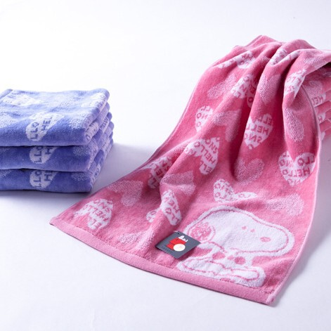 Gold Snoopy Collaboration Model All-Cotton Face Towel 72*34.5 Cartoon Absorbent Sn1088
