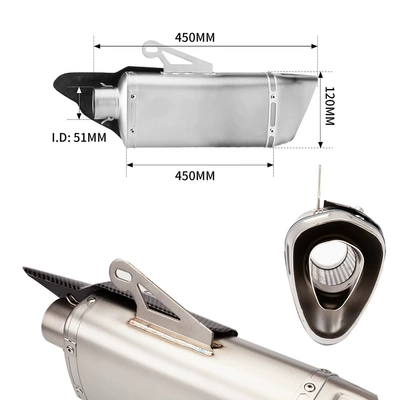 Motorcycle exhaust pipe | R3 Z400 K10 modified