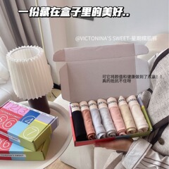 周のモチモチ肌のズボンの女性の下着のモデルの綿の通気性の心地良いポリ乳酸の足の股の中で腰の三角のズボンの女性の箱入り