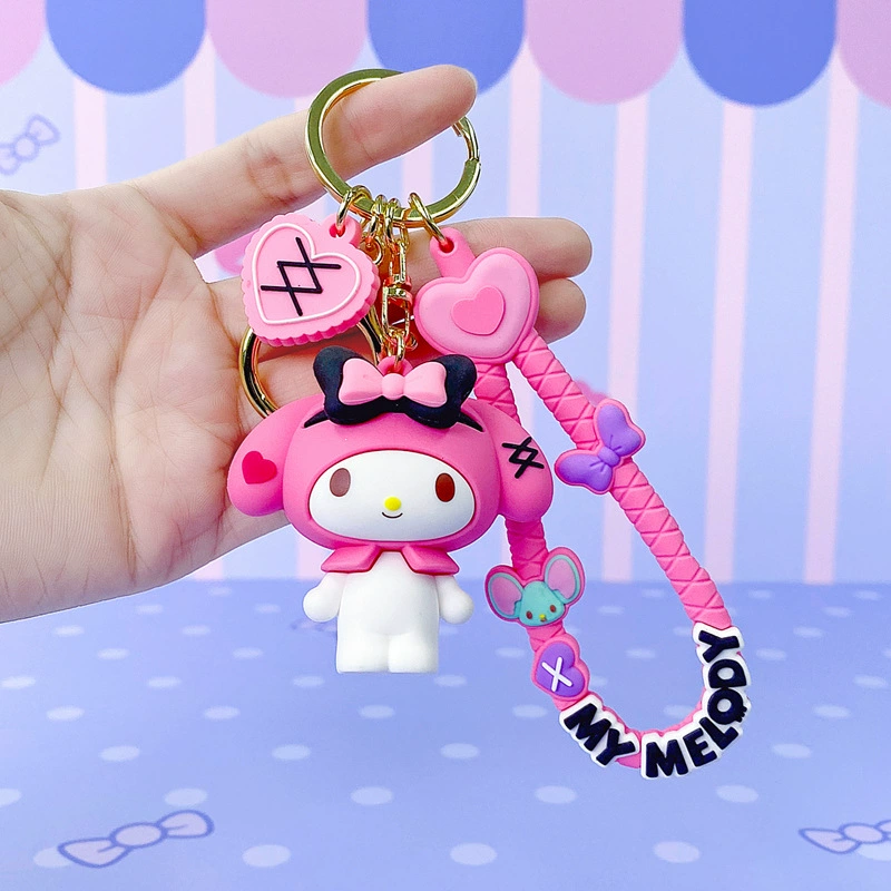 Sanrio, оригинальный мультяшный брелок, для автомобильных ключей, подвеска, аксессуар, высококачественный стиль