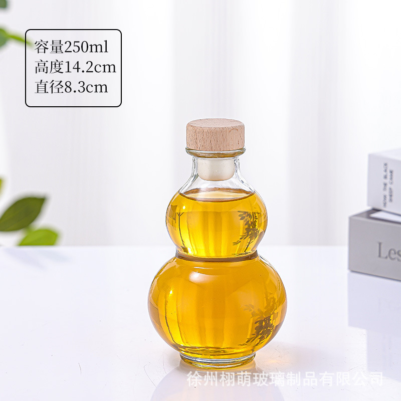 500ml创意高颜值彩色葫芦玻璃瓶密封一斤酒水饮料果汁奶茶包装瓶|undefined