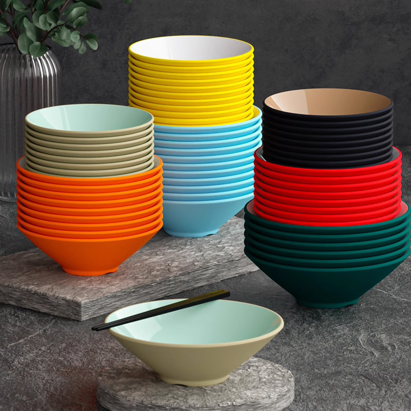 メラミン模造磁器ボウル問屋用どんぶりラーメンスープ麺館用麻辣热ナットボウルA5|undefined