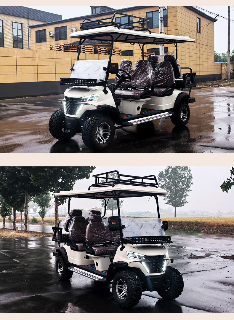 2-4-6 Seater Off-road Electric Golf Cart Scenic Area Hotel Reception Car Playground Ball Ferry Sightseeing Car