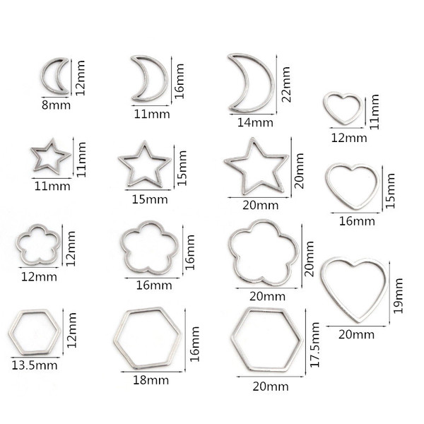 Pendant stainless steel drop-shaped
