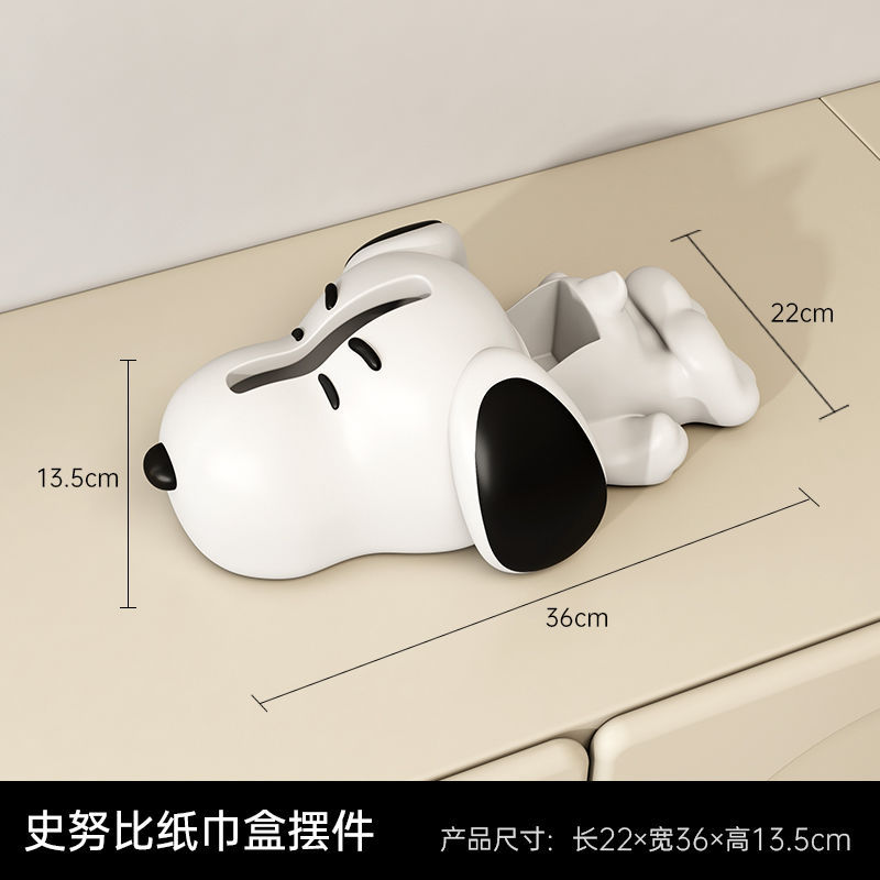 Cartoon Snoop creativo caja de toallas de papel soporte de teléfono móvil sala de estar extracción de papel mesa de té doméstica almacenar adornos personales