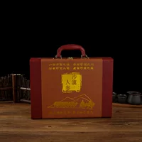 Спотовая портативная кожаная коробка пустая коробка изысканная подарочная коробка сырого женьшеня упаковка высококачественная кожаная пустая подарочная коробка на заказ