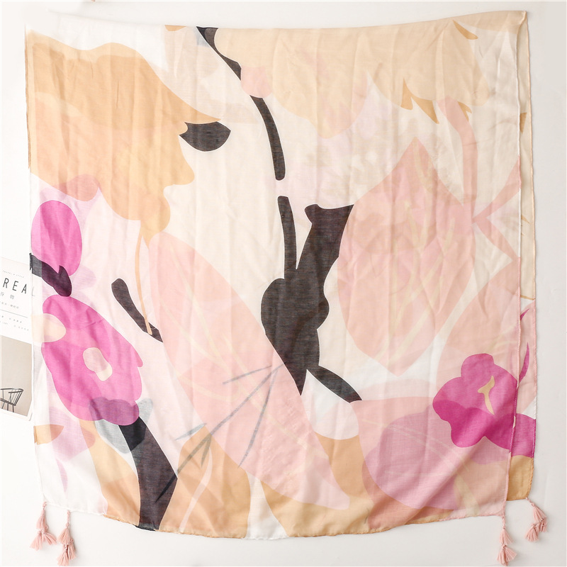 Vacation Style Women's Vacation Color Block Voile Silk Scarves