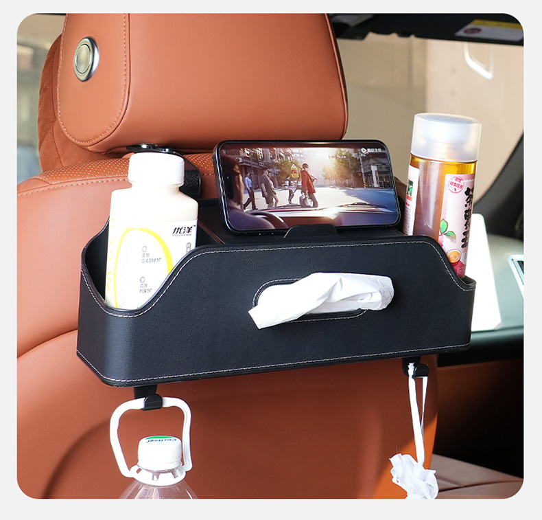 Car-mounted multifunctional cup holder car interior tissue box seat back storage storage bag hanging storage box