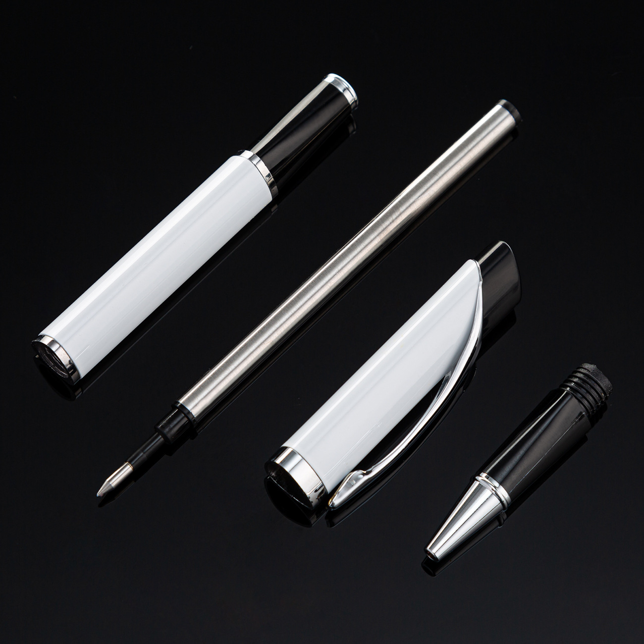 Triángulo firma bolígrafo en stock al por mayor triángulo pluma de metal pluma de publicidad triángulo pluma de gel a base de agua