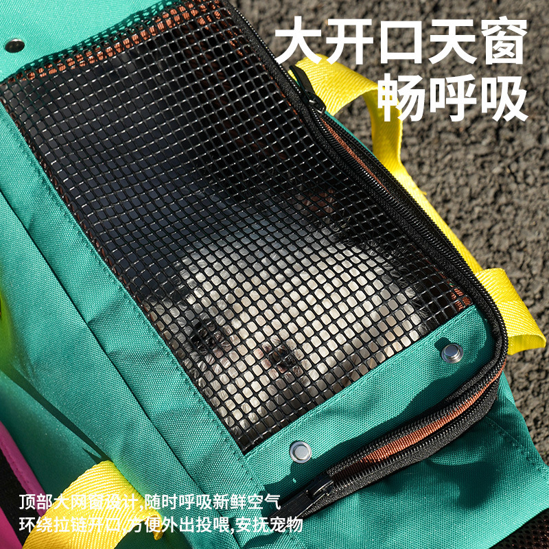 Zeze お出かけ猫バッグポータブルバックパックバッグショルダークロスボディバッグ小型犬通気性バックパック猫アウトドアトラベルバッグ|undefined