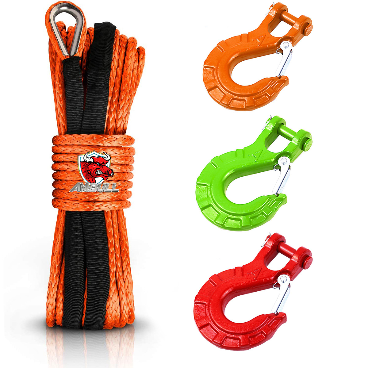 热销厂家跨境供应G70 3/8越野车绞盘钩＋止动器绞盘绳