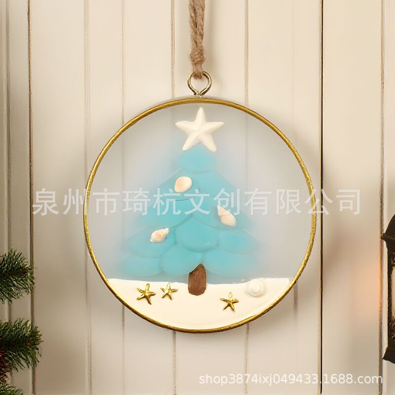 热销新品创意挂件圣诞节圣诞树圣诞屋饰品配件吊坠树脂工艺品装饰|undefined