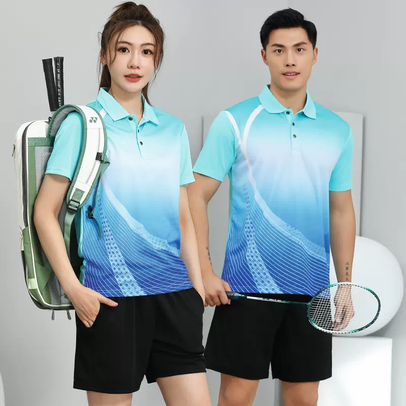 新款羽毛球服套装男女运动透气短袖夏季乒乓球服训练比赛服上衣女