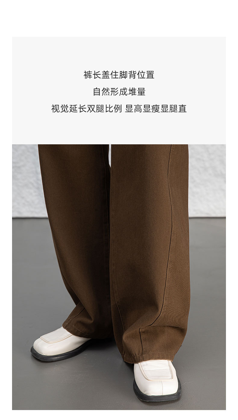 Quần jean nữ ống rộng cạp cao dáng suông chất cotton wash mềm — Màu xám lạnh chi tiết 13