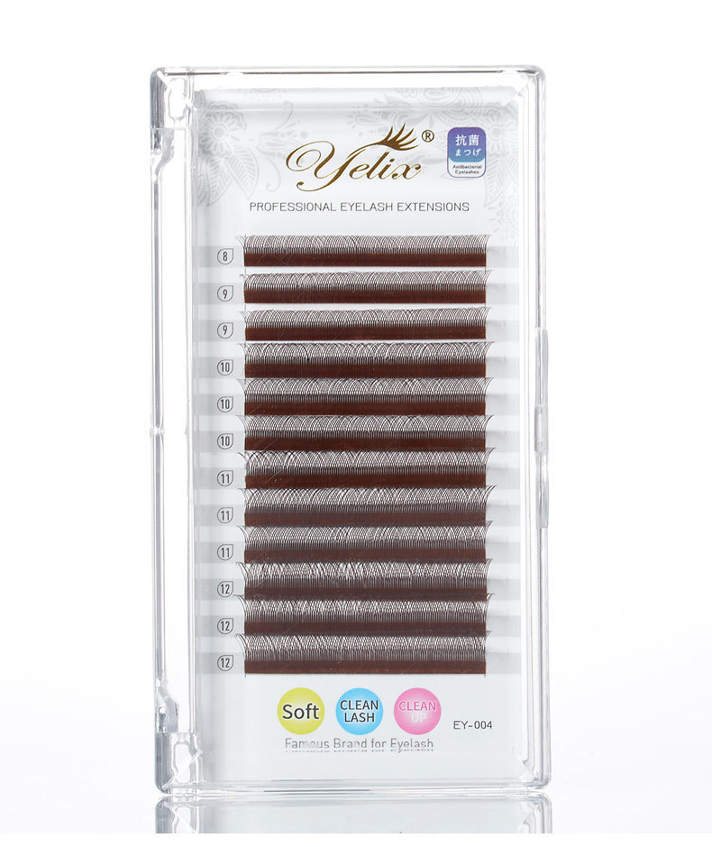 Fábrica de injerto transfronterizo de pestañas europeas y estadounidenses, pestañas falsas naturales densas de una sola raíz 2D compactas de gran capacidad de pestañas de coloryy